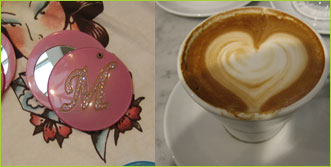 Spegel från c/o Stockholm coh kaffe från Sosta