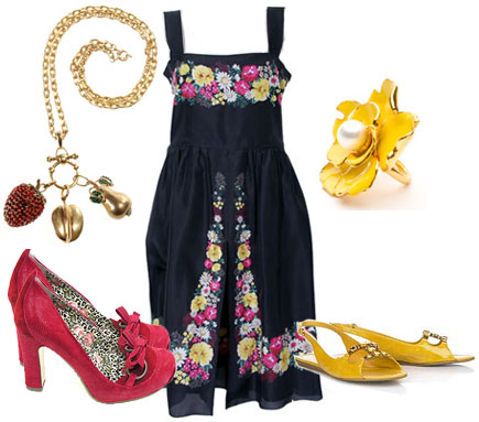 Blommig klänning från Cacharel