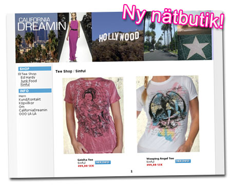 Ny nätbutik: CaliforniaDreamin