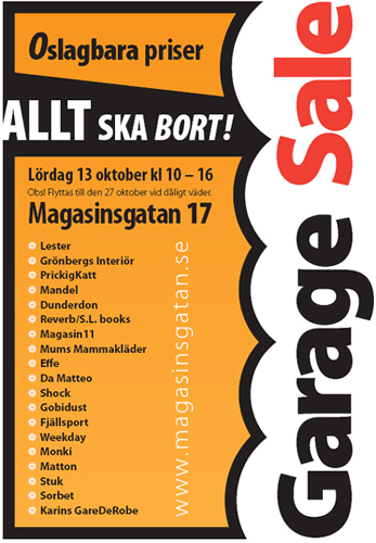 Garage sale i Göteborg