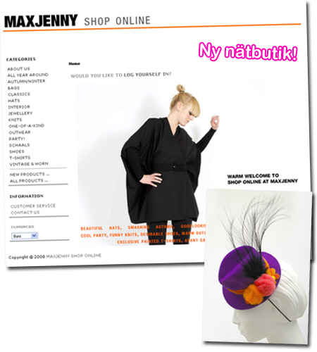 Ny nätbutik: MAXJENNY