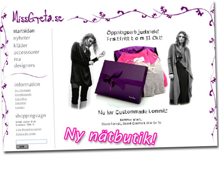 Ny nätbutik: Miss Greta