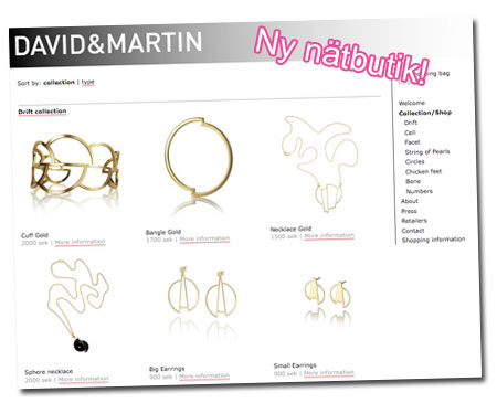 Ny nätbutik: David & Martin