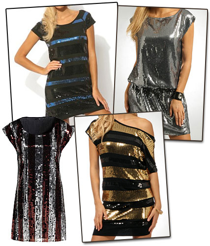 Paljettklänningar