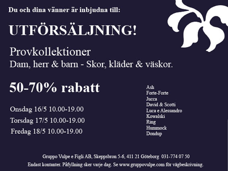 Gruppo Vulpe utförsäljning