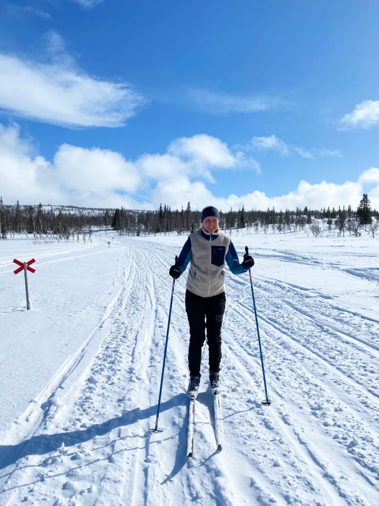 längdskidor på fjället